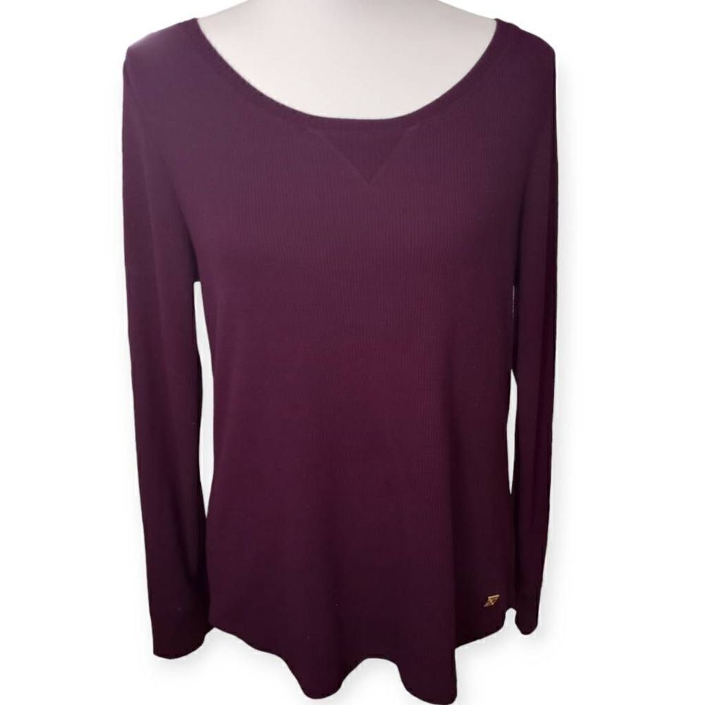 CALVIN KLEIN EGGPLANT PULLOVER SZ.S EUC